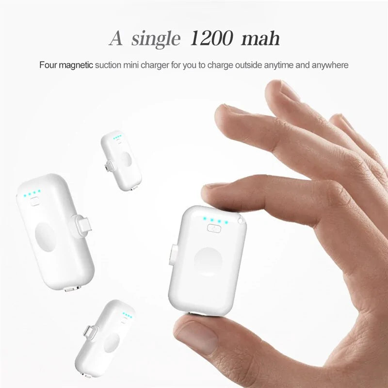 Mini Magnetic Power Bank - 1200mAh