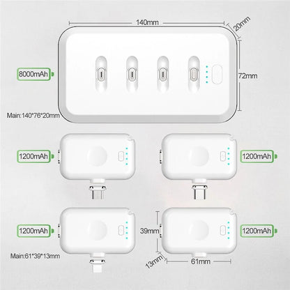 Mini Magnetic Power Bank - 1200mAh